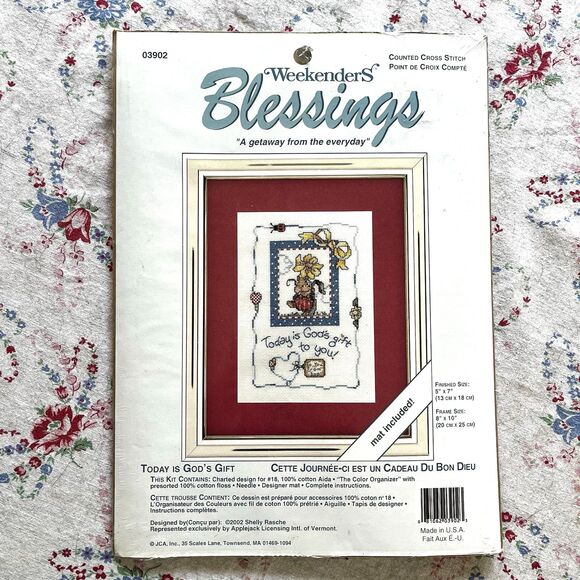 NEW Weekenders Blessings "Today is God's Gift" Counted Cross Stitch Kit 5" x 7" - Picture 2 of 5